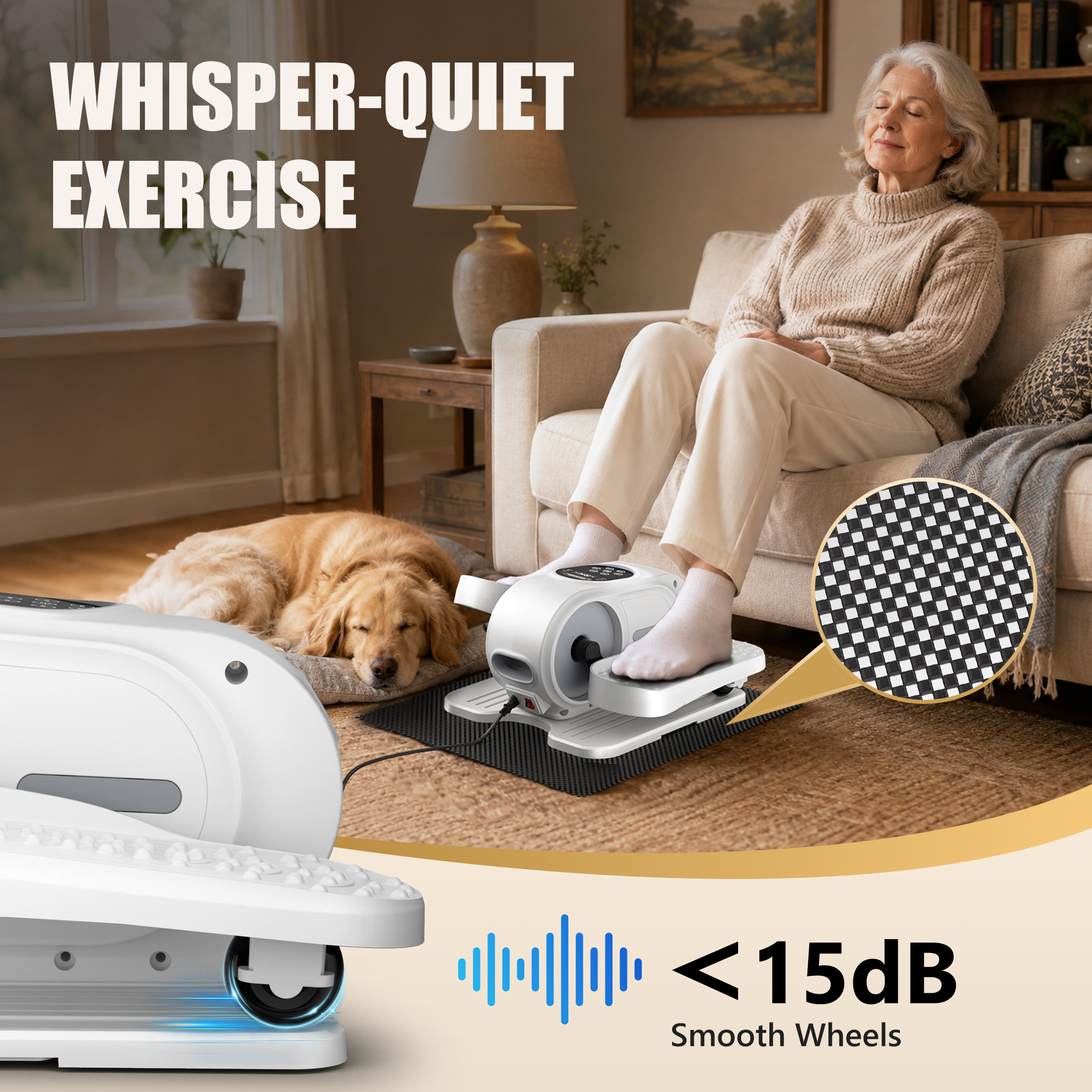 Funslim Under Desk Elliptical with Remote Control photo 4