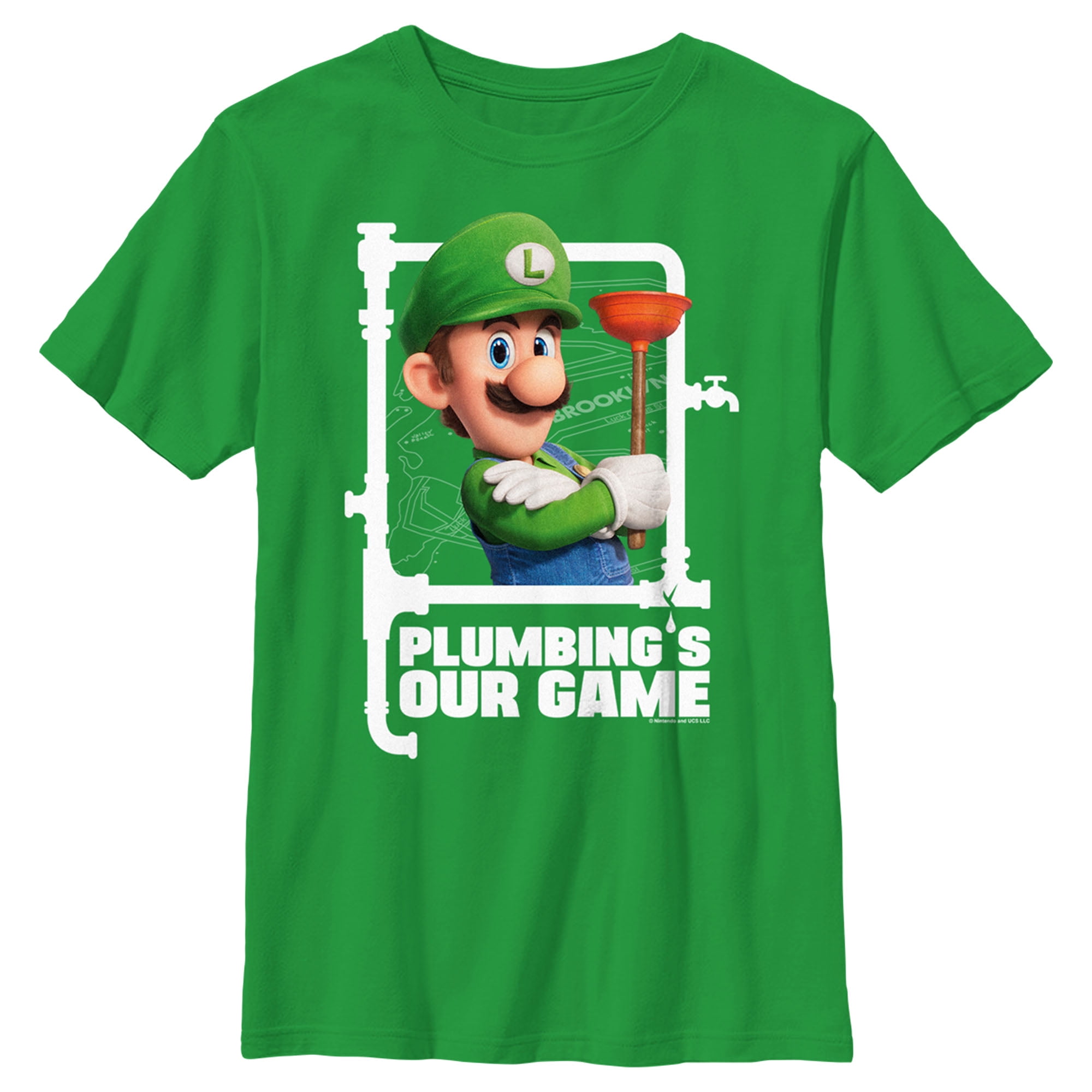 Boy's The Super Mario Bros. Movie Luigi Plumbing's Our Game Graphic Tee