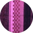 thumbnail image 1 of Ahgly Company Indoor Round Abstract Purple Modern Area Rugs, 3' Round, 1 of 4