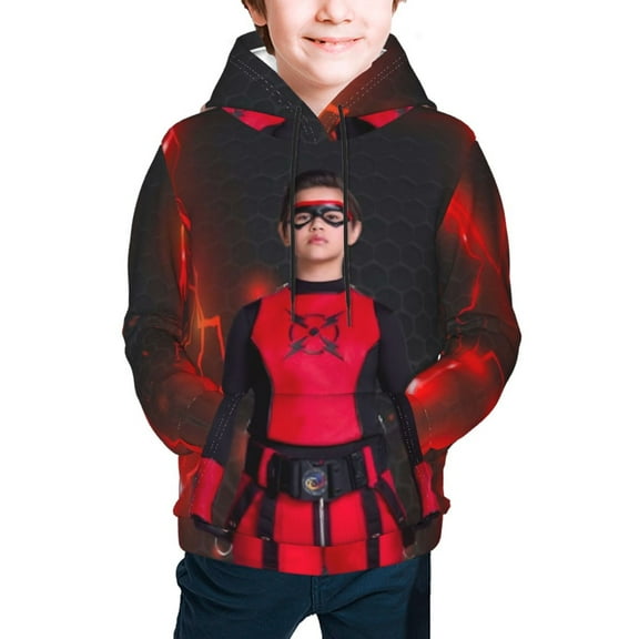 Danger Force Youth Cartoon Hoodie Fashion Long Sleeve Kids Pullover Coat Casual Hoody Hooded Sweatshirts for Boys Girls