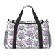 thumbnail image 1 of Disketp Violets Flowers Bolsa de Viaje Tipo Duffle, Bolso de Mano para Fin de Semana para Mujer, Bolsa de Gimnasio Ligera para Hombre, Esencial para Viajes, 1 of 7