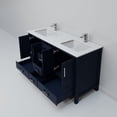thumbnail image 6 of Jacques 60 in. W Navy Blue Double Bath Vanity, Cultured Marble Top, and Faucet Set, 6 of 8