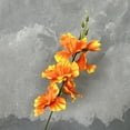 thumbnail image 5 of Dusknt Pack of 6 - Pack Flowers Artificial Orchid Plants Silk Flower Stems Vase Table Kitchen Home Garden Party Wedding Decoration (Orange), 5 of 7