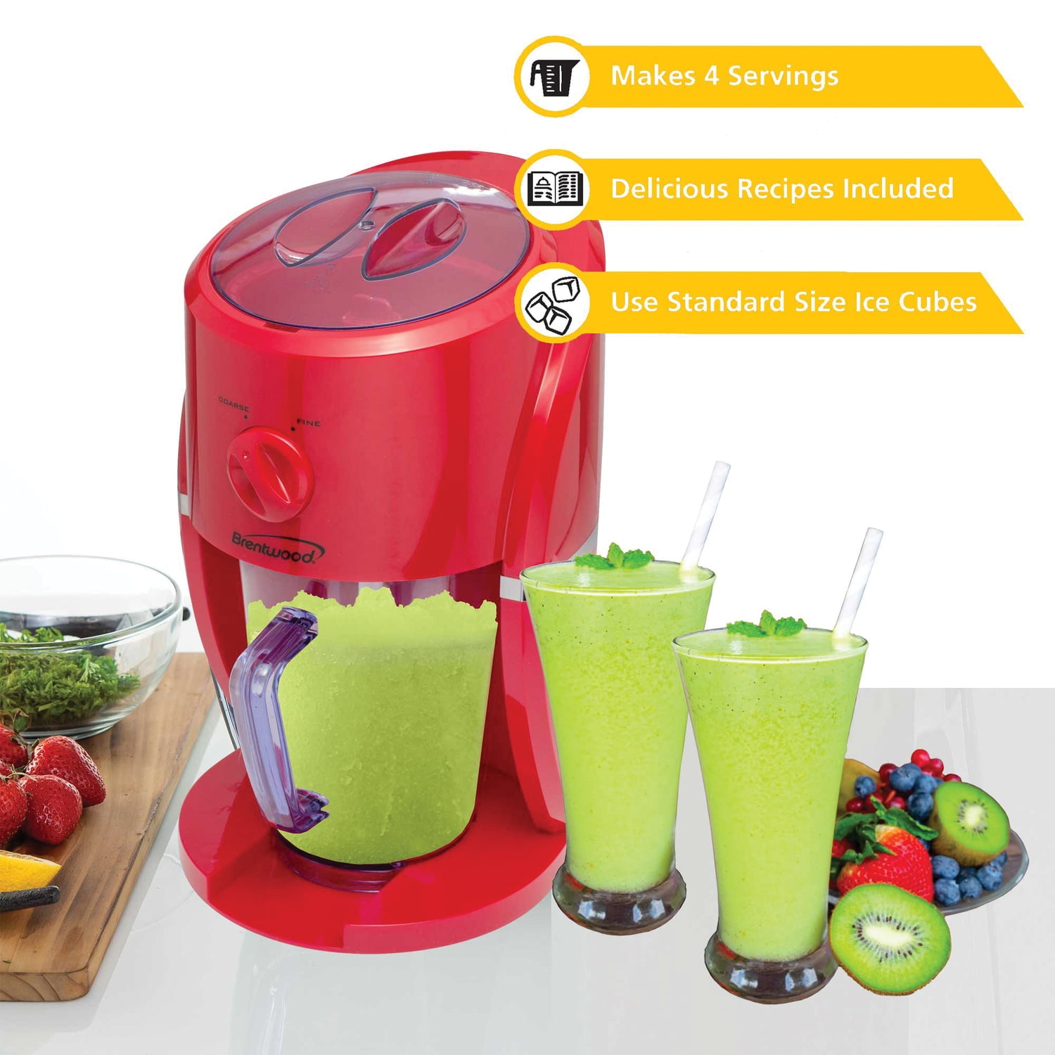 Brentwood TS-1425R TS-1425 35-Oz. Margarita and Frozen Drink Maker (Red)