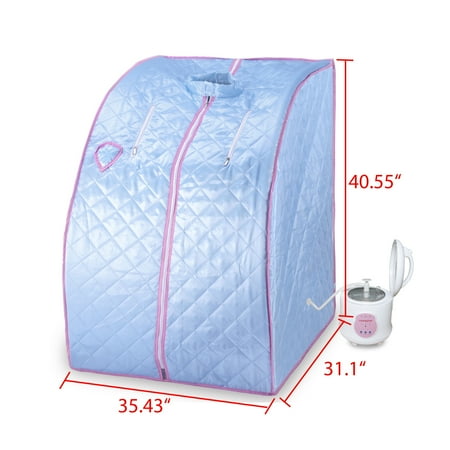 Uenjoy 2L Home Steam Blue Sauna Spa Full Body Slimming Loss Weight Detox Indoor Therapy