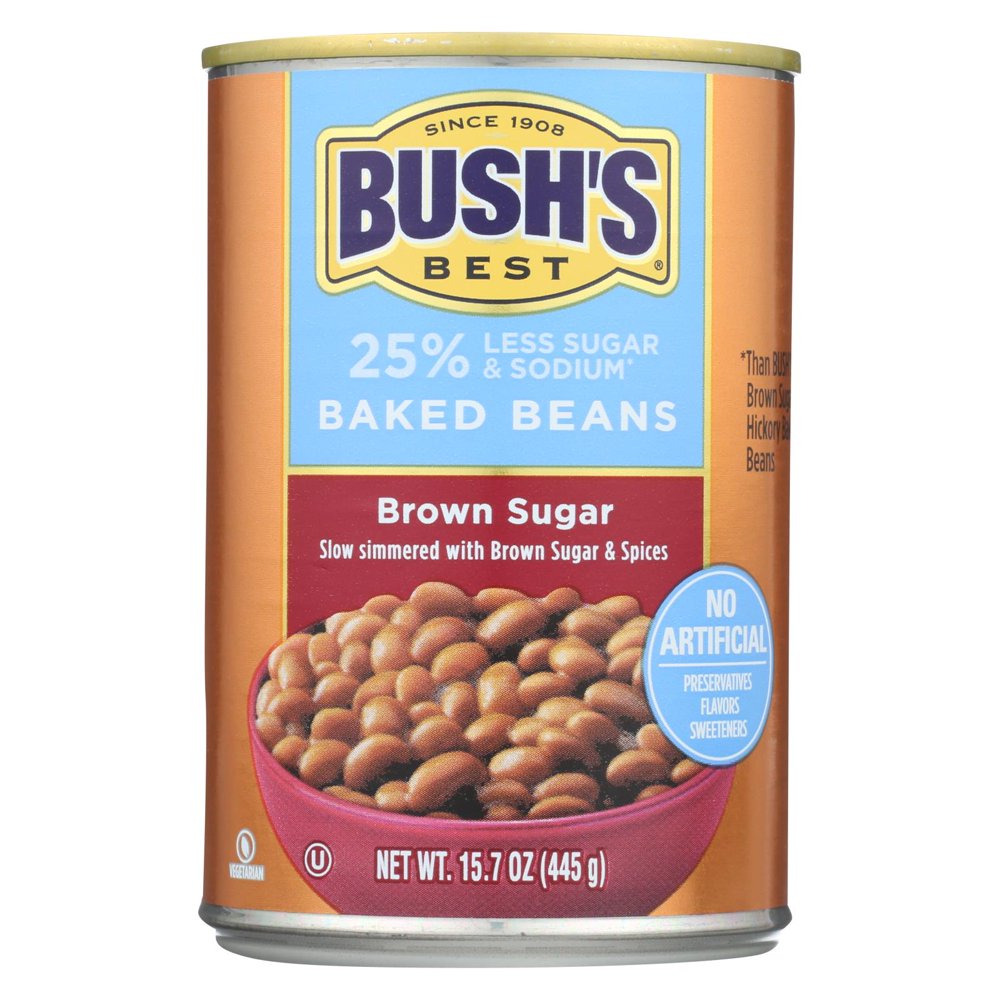 Bush's Best Baked Beans Brown Sugar Hickory Case of 12 15.7 oz