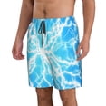 thumbnail image 2 of Logiee Light blue flash Print Mens Swim Trunks Quick Dry Board Shorts,Breathable Hawaii Beach Shorts Swimwear Bathing Suits-XX-Large, 2 of 6