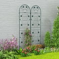 thumbnail image 4 of Costway 2 Pack Rustproof Metal Garden Trellis 71" x 20" Wire Lattice Panel for Patio Green, 4 of 9