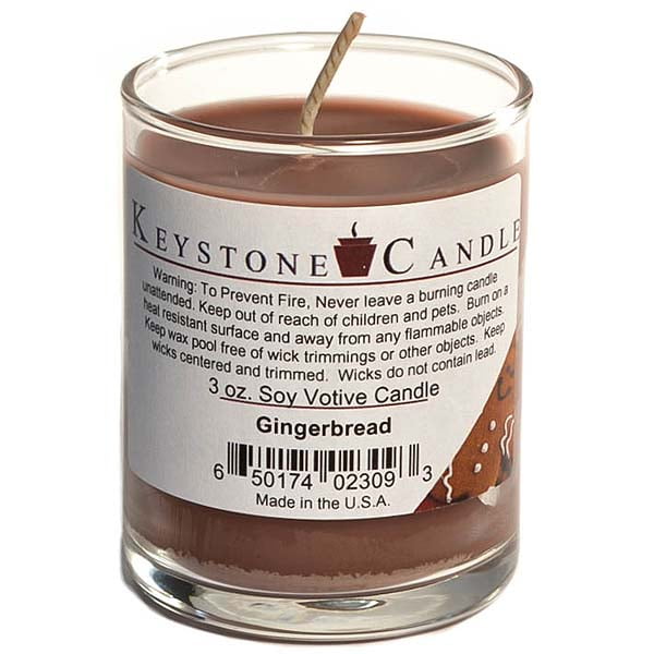 1 Pc Votive Candles Soy Gingerbread Candle in Votive Cup 2 in. diameter x 2.5 in. tall Walmart