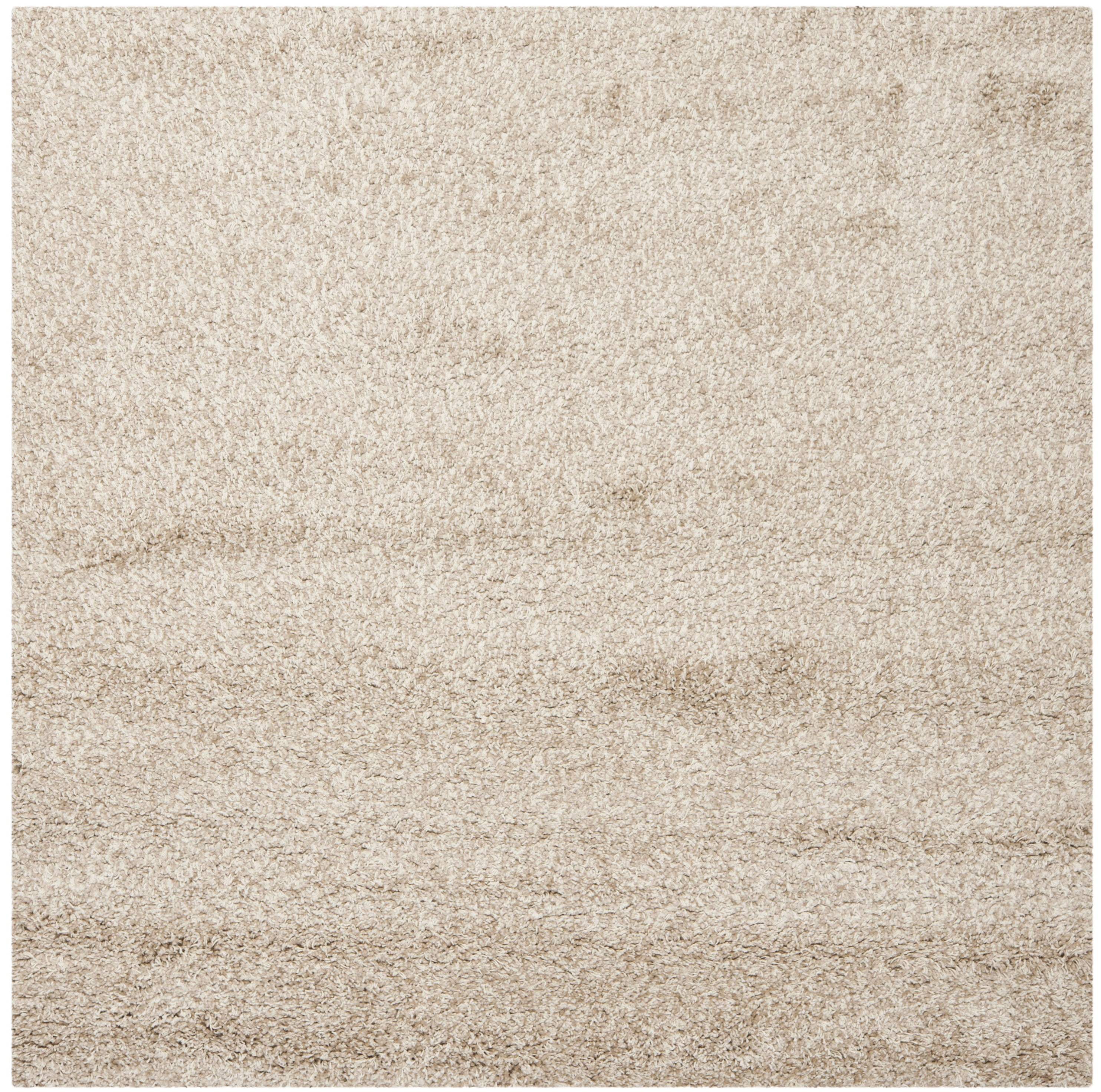 Safavieh Santa Monica Cali Solid Shag Area Rug, Beige, 4' x 4' Square