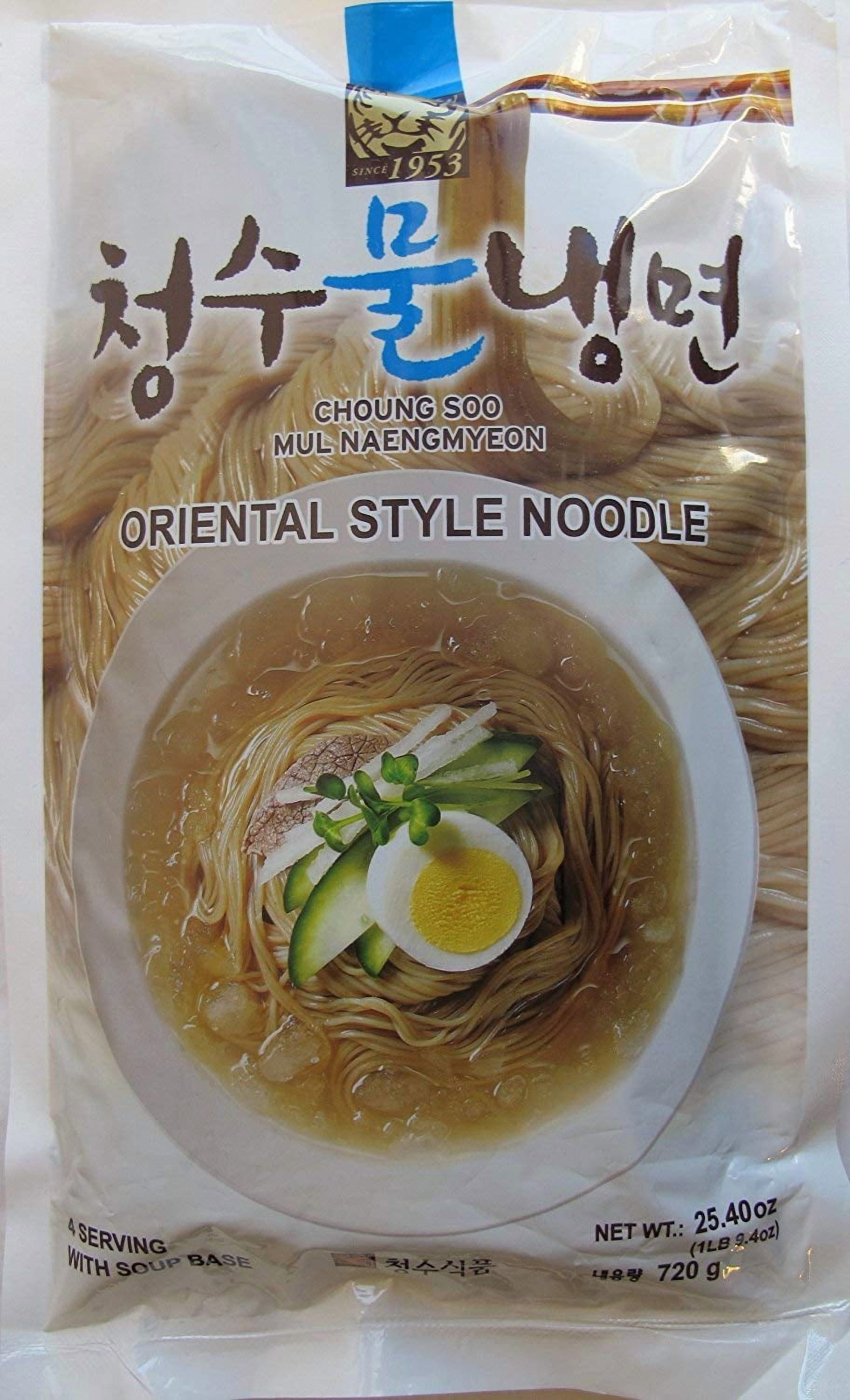 Choung Soo 5 Pack Korean Cold Noodle with Soup Base, Mul