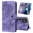 thumbnail image 1 of for Samsung Galaxy S22 Ultra Case, Flower Embossed PU Leather Shockproof Magnetic Flip Cover Card Holders Wallet Purse Phone Case for Samsung Galaxy S22 Ultra [6.8 Inch], Purple, 1 of 6
