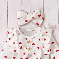 thumbnail image 6 of masbird 3PCS Infant Baby Girls Clothes Set 0 3 6 12 18 24 Months Ruffle Long Sleeve Rompers + Pants + Headband Sets for Kids,White,3-6 M, 6 of 6