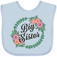 thumbnail image 3 of Inktastic Big Sister with Flower Circle Girls Baby Bib, 3 of 4