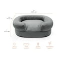 thumbnail image 4 of Beautiful Bolster Small Pet Bed, 21 x 27 x 7in, Charcoal by Drew Barrymore, 4 of 7