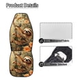 thumbnail image 7 of Uorisanigo Sloth Car Seat Covers Waterproof Front Seat Covers Easy Installation Stretch Polyester Fabric Cover Protection Interior Accessories Universal Fit Most Cars,SUV, Trucks, 7 of 7