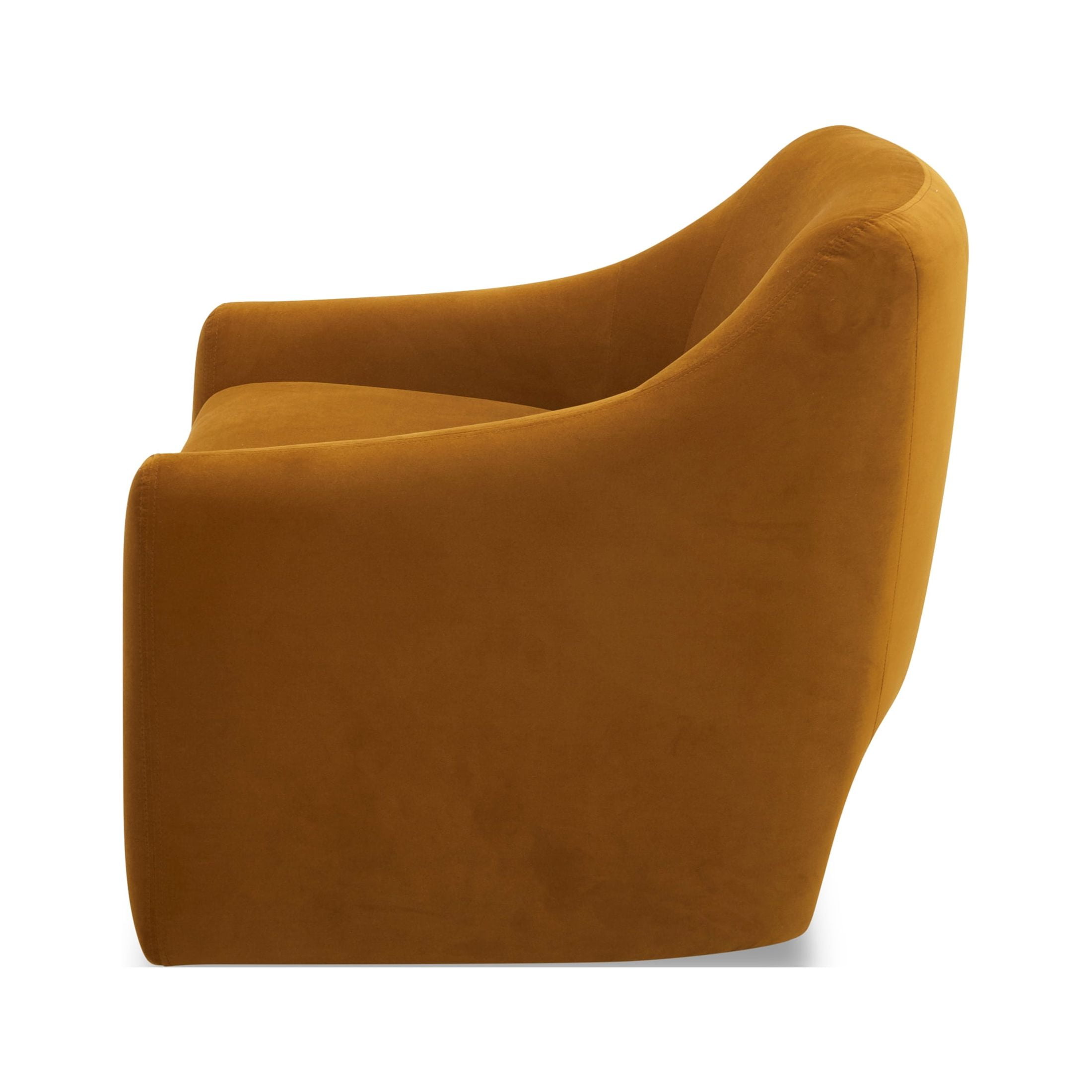 Better Homes & Gardens Emerson Curvy Accent Chair, Ochre Velvet