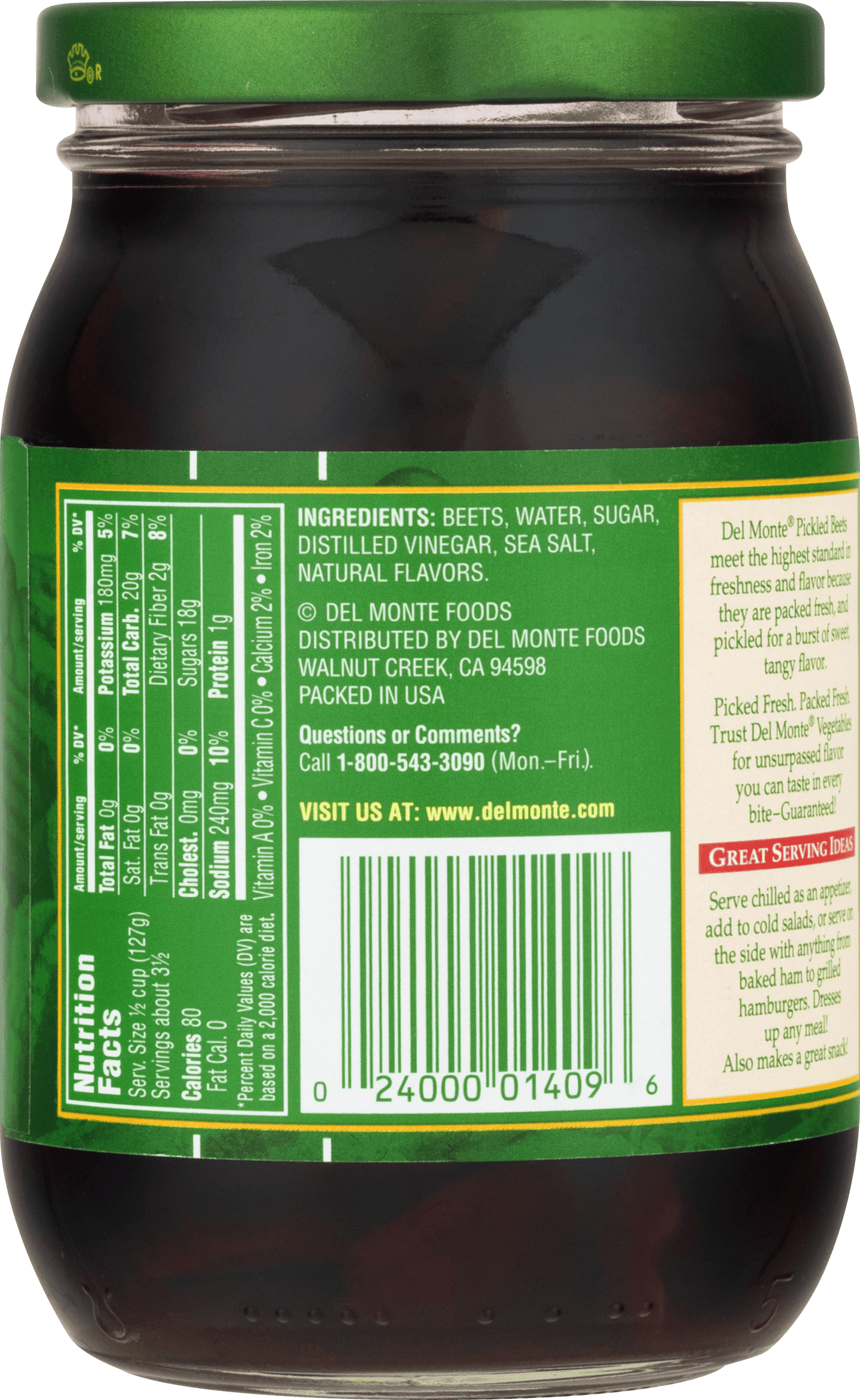del monte canned beets