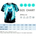 thumbnail image 4 of WHNBCW Funny Wolf Printed T-Shirt Animal Graphic Tee Shirt, 4 of 7