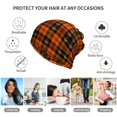thumbnail image 5 of Disketp Halloween Tartan Plaid Slouchy Beanie Hip-Hop Soft Lightweight Running Beanie Adult Hats Chemo Cap for Men Women, 5 of 8