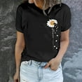 thumbnail image 1 of EQWLJWE Femmes Tops Casual Plus, Summer Tops for Women 2024 Vacances à la Mode, Femmes 2024 Spring et Summer Mode Motif Imprimé Col Rond T-shirt Top/Shirt, 1 of 6