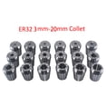 thumbnail image 2 of TFixol 18Pcs Spring Collets Set Precise ER32 Collet Chucks Set for CNC Engraving Machine Milling Lathe Tool Holder, 2 of 6