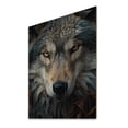 thumbnail image 2 of Designart "And White Grey Wolf III" Animals Print on Natural Pine Wood, 2 of 5