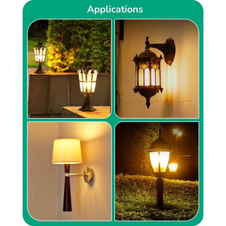 EDISHINE Dusk to Dawn Bug Light A19 LED Bulbs, 4-Pack photo 3