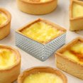 thumbnail image 2 of Anillo Perforado para Tartas Moldes para Tartaletas de Acero Inoxidable Forma Cuadrada Molde para Tartas Círculo Herramienta para Hornear Pasteles Franceses, Paquete de 10, 2 of 5