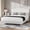Pure white, variant on Full Size Upholstered Platform Bed Frame for Kids and Teens - Adjustable Crown Headboard, Cozy Sherpa Fleece, Sturdy Wood Slats, Noise-Free, No Box Spring Needed, Easy Assembly - Light Gray, FULL