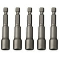 thumbnail image 1 of 5Pcs 8 mm Magnetic Tech Screw Driver Tek Bit Drill Nut Setter Roofing Cladding, 1 of 9