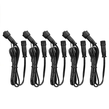 

Walmeck 5PCS Extension Cable Wire for Deck 1m39.4in Length 2 Pin Extension Cord IP67 Waterproof with Male and Female Connector for Solar Shed Pendant Garden Spike