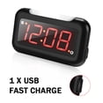 thumbnail image 2 of Reloj despertador con números grandes, luz nocturna, fácil de leer, reloj digital de brillo completo, alarma de sonido de 2 niveles, puerto de carga USB, formato de 12 horas, repetición de 9 minutos, TUNC Sencillez, 2 of 5
