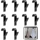 thumbnail image 1 of CHAO 10 ganchos para toallas de radiador, color negro, para radiadores, ganchos para radiador de baño, soporte para toallas de baño, 1 of 5