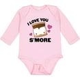 thumbnail image 3 of Inktastic Valentines Day I Love You S'more with Pink Hearts Boys or Girls Long Sleeve Baby Bodysuit, 3 of 5