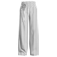 thumbnail image 4 of Ynynloco Women's Cotton Striped Wide Leg Pants Comfy Pajama Pants High Waist Wide Leg Lounge Pants Lightweight Loose PJ Bottoms, 4 of 6