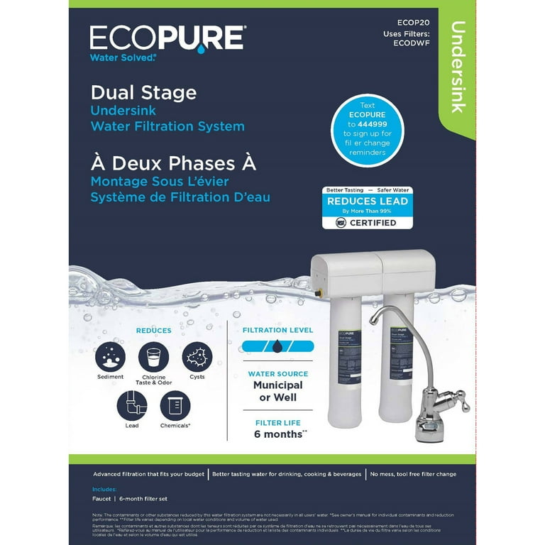 No Mess Dual Stage Drinking Water Filter System No Mess Dual Stage Drinking Water Filter System