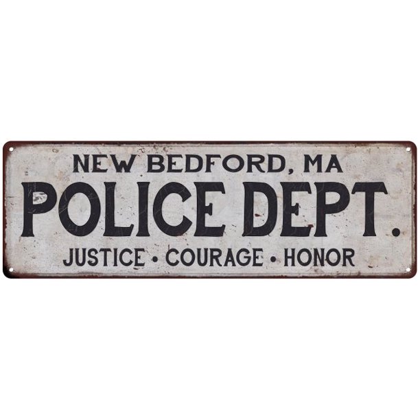 NEW BEDFORD, MA POLICE DEPT. Home Decor Metal Sign Gift 6x18 206180012313