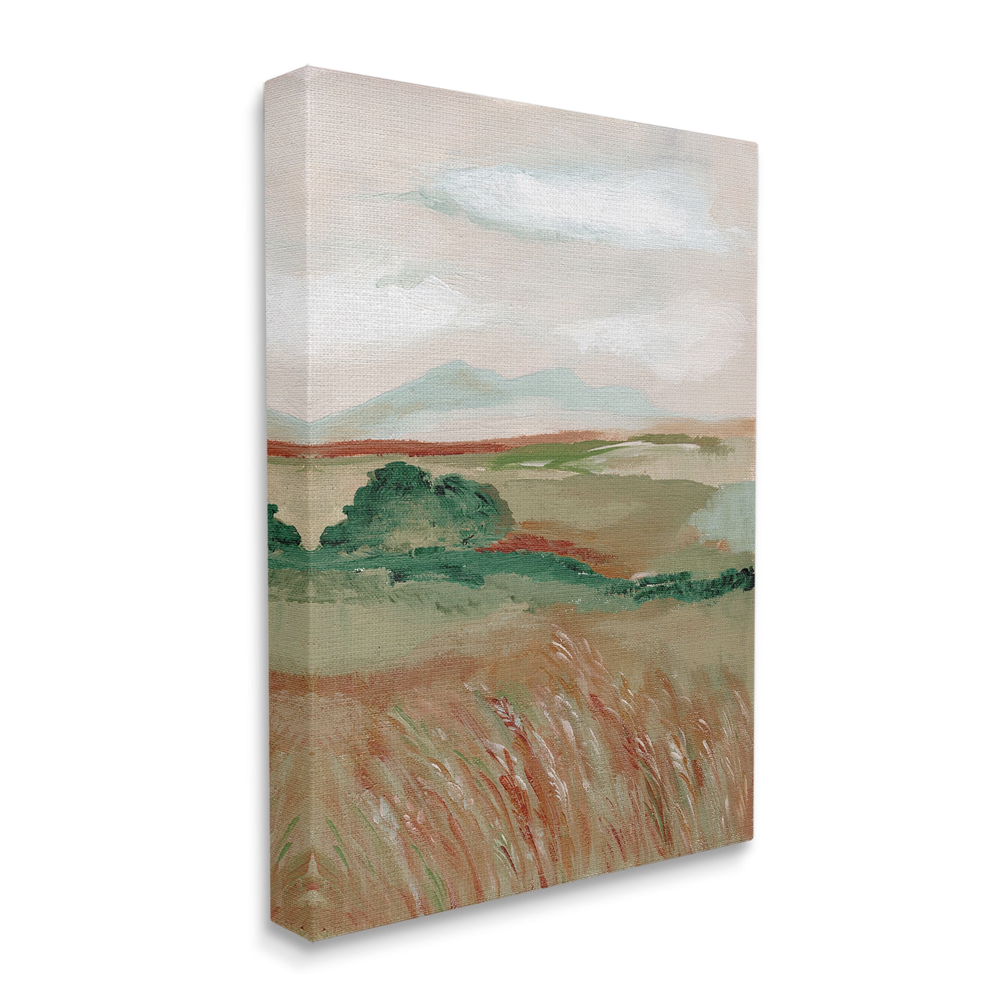 Stupell Industries Windy Plains Abstraction Landscape Painting Gallery Wrapped Canvas Art Print Wall Art, 36 x 48