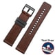 thumbnail image 3 of Correa de reloj de piel de vaca con parte inferior de silicona para HUAWEI Omega Tissot IWC, accesorios de pulsera de goma impermeables para hombre de 20 mm y 22 mm, 3 of 5