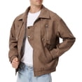 thumbnail image 5 of Zpzdpjkx Mens PU Leather Bomber Jacket Lapel Collar Multi Zipper Pockets Soft Texture Daily Street Fashion Casual Lightweight City Skate Vacation Jackets for Men, 5 of 7