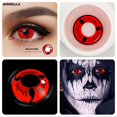 thumbnail image 1 of Lentes de contacto para ojos de Cosplay, lentes de Color rojo y negro para pupila hermosa, estilo Anime, 2 piezas, 1 of 4