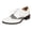White, variant on Womens Wingtip Oxford Boots Low Block Heel Lace Up Slip on Almond Toe Casual Dress Shoes Size 6-9.5