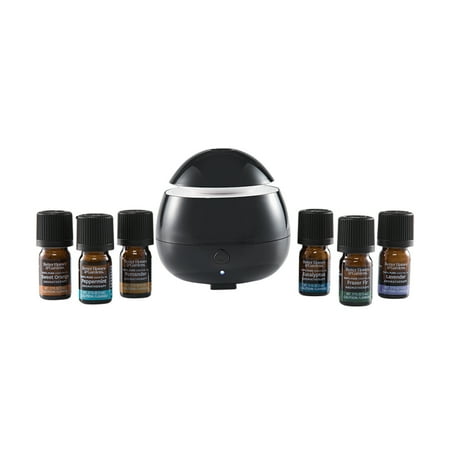 Better Homes & Gardens 100% Pure Essential Oil 7 Piece Cool Mist Ultrasonic Aroma Diffuser (Best Diffuser Oil Brands)