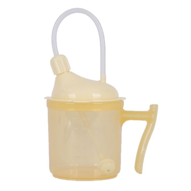 Bewildely Vaso de plástico ABS para personas mayores con y tapa de viaje, antiderrames. Cocina y Comedor B