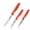 Sliver&Red, variant on Klaus Meyer Acciaio High Carbon Stainless Steel 3 Piece Tomato Knife Set (Red)
