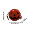 thumbnail image 4 of Halloween Shoulder Bags, Pumpkin Themed Shoulder Messenger Purse, Funny Handheld Bag for Halloween Holiday Party, 4 of 5
