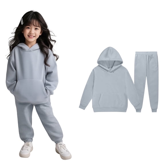 Girls Outfits & Set Child Toddler Long Sleeve Warm Hoodie Pullover Tops Pants Kids Sweat Suit for Boys and Girls