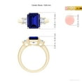 thumbnail image 5 of ANGARA Lab Grown 3.4 Ct Blue Sapphire & Lab Diamond 3 Stone Ring for Women in 14K Yellow Gold (Size-10x8mm) | September Birthstone, Anniversary, Jewelry Gift for Women | Lab-Grown Blue Sapphire Ring, 5 of 8