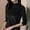 Black, variant on BLTIBY Women's Vintage Velvet Half Turtleneck Blouse Long Sleeve Dressy Casual Slim Fit Pullover Top Fashion Elegant Jacquard Shirts Black L